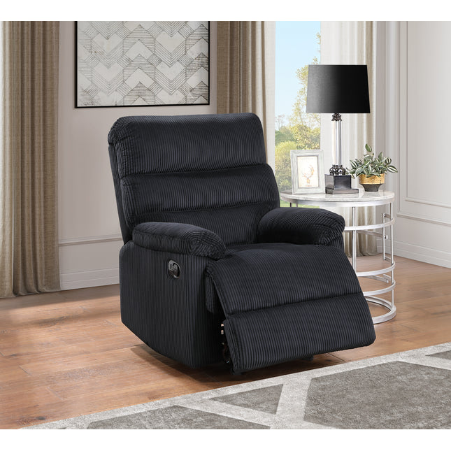 Lucie G00250A-RC Glider Recliner , Black