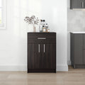 Barbados Pantry Cabinet 33' H with Top Drawer, Double Doors and Interior Shelves, Dark Walnut