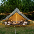 Oxford Bell Tent for Family Camping - Spacious 9.8ft  Yurt with Stove Jack, Large Glamping Tents for 3-4 People, 4 Season Oxford Hot Tent Shelter Green