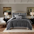 9 Pieces King Comforter Set,Black Multi