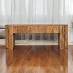 Solid Wood Soba Straight Media Unit, Oak