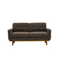65-inch t Two-Seater Sofa in with Breathable Nubby Upholstery and Solid Wood Legs
