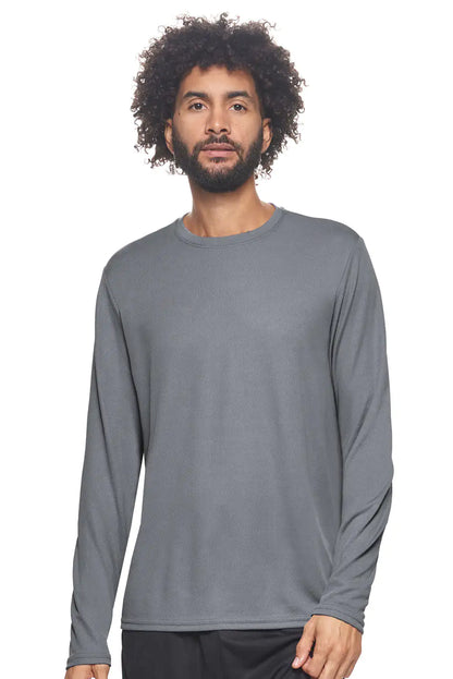 Men's Oxymesh™ Crewneck Long Sleeve Tech Tee STEEL XS