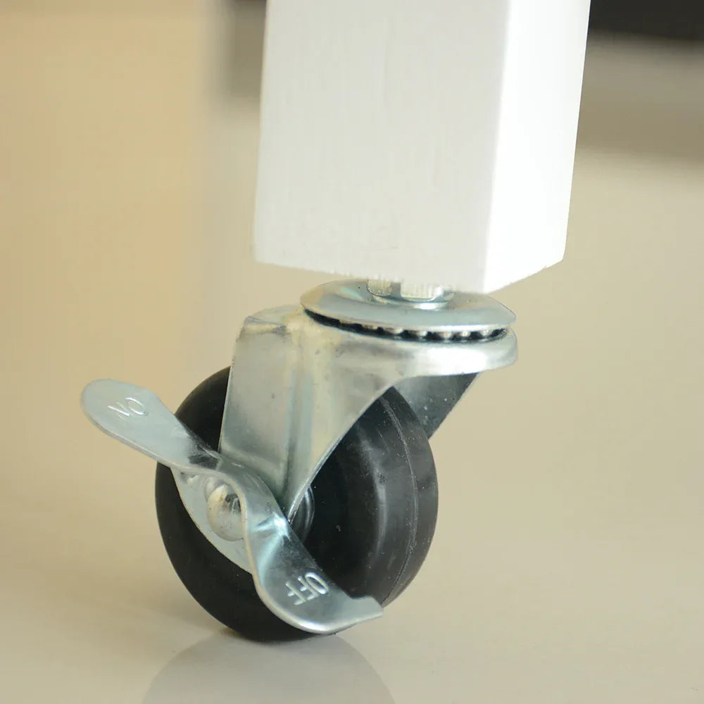 Kitchen Island & Kitchen Cart, Rubber Wood Top, Mobile Kitchen Island with Two Lockable Wheels, Simple Design for Easy Storing and Fetching, Two Drawers Give Unique Storage for Special Utensil. - Eloy Royal