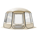 Pop up Bubble Tent, 12 x 11.1 ft Waterproof & UV-Resistant, Clear Camping Tent Shelter, Outdoor Garden Dome Igloo Tents with Windows, 540° Panoramic View, for 10-12 Persons Patio Backyard