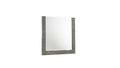 Elara Mirror – Two-Tone High-Gloss Marble & Lacquer Frame with Large Reflective Surface and Elegant Design- Gray(Includes Mirror Only)