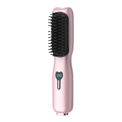 Rechargeable Wireless Straight Comb Portable Negative Ion Hair Straightener