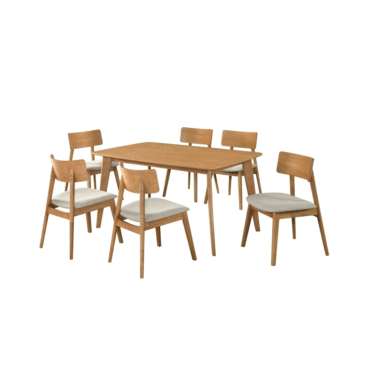 Dining Table Room Engineered Wood Mid-Century Modern