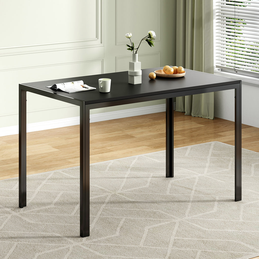 Dining Table for 4-6 Person,47' Rectangular Wooden Dining Table Top and Metal Frame for Home Kitchen Dining Desk