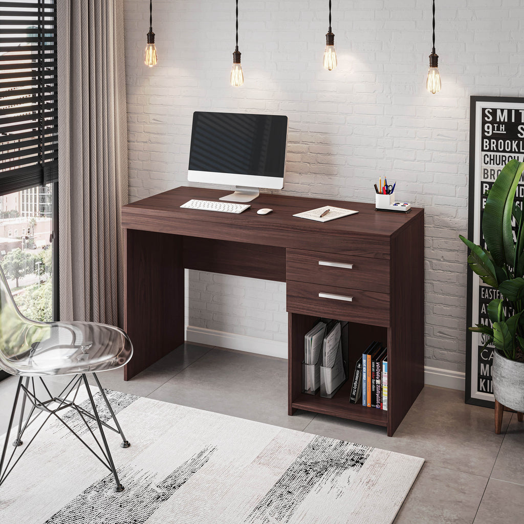 Home Office Workstation with Storage, Espresso