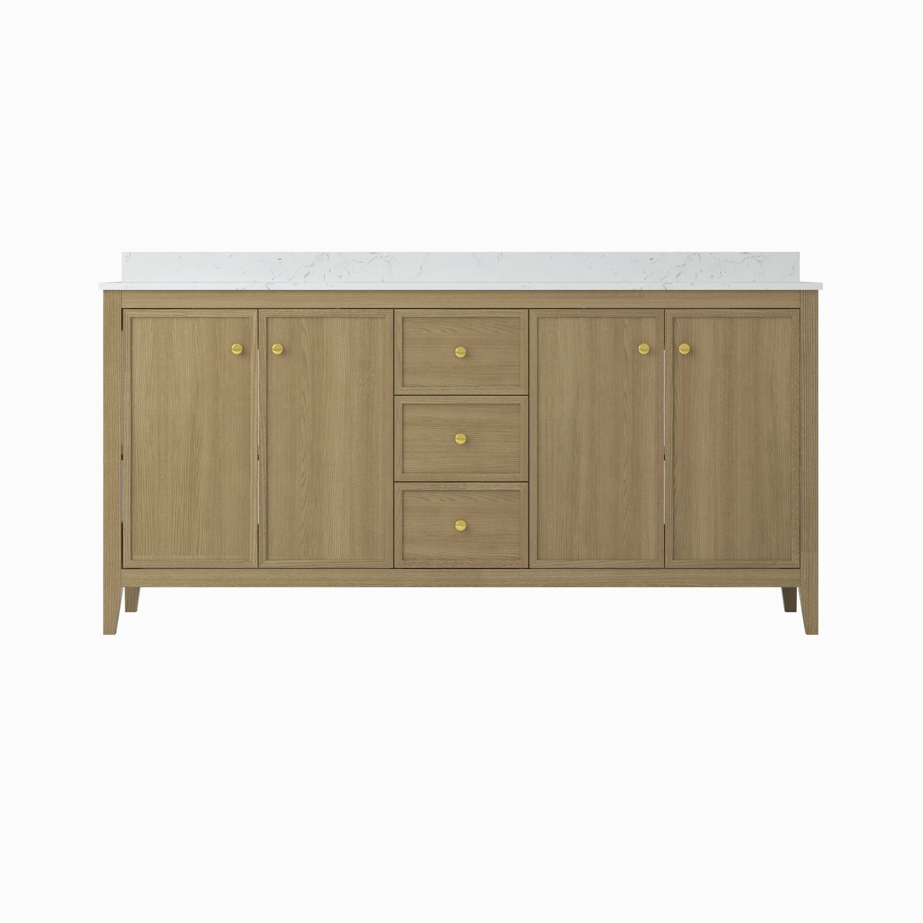 72' Bathroom Vanity Cabinet,Bathroom Wall-Mount Cabinet with Double Basins Sink - Eloy Royal