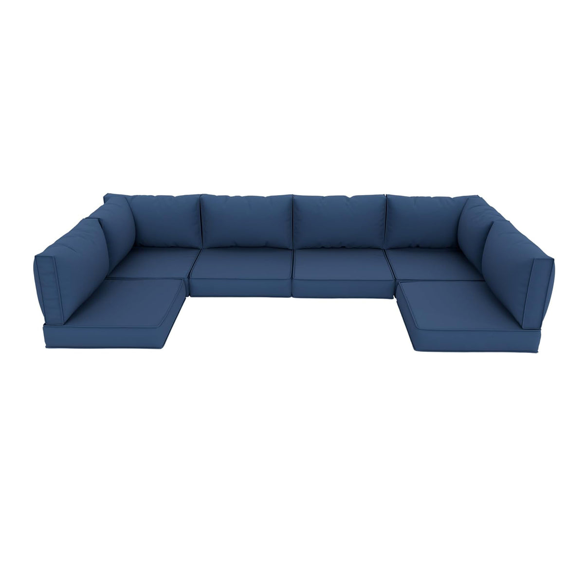 Outdoor Deep Seat Cushion Set for Patio Furniture – Polyester Replacement Pads, Navy Blue
