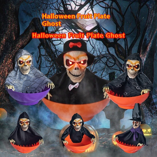 Halloween Electric Fruit Plate Ghost Party Layout Props