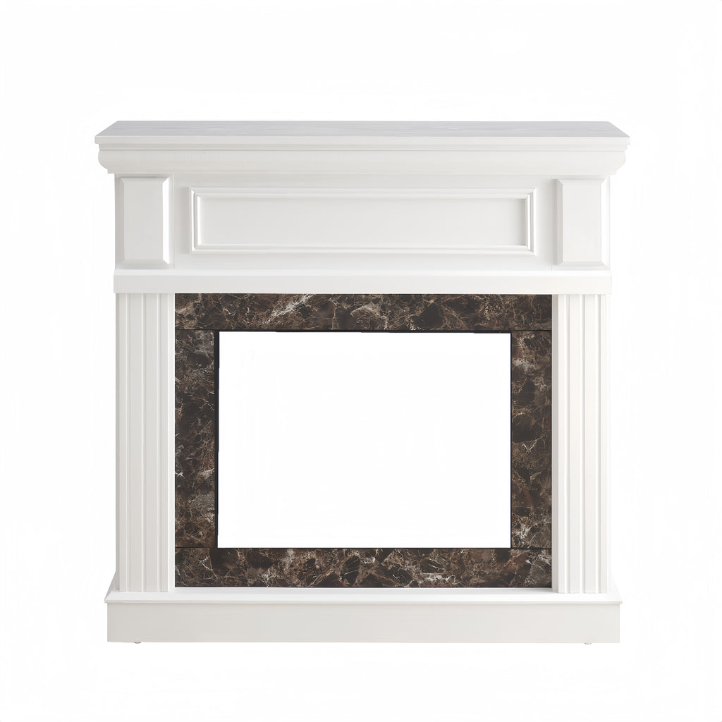 Only Mantel (NOT INCLUDED 23' FIREPLACE) -White,41.34'W*14'D*40'H