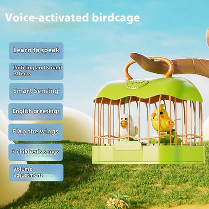 Talking Birdcage Aquarium Children's Light Music Educational Toys