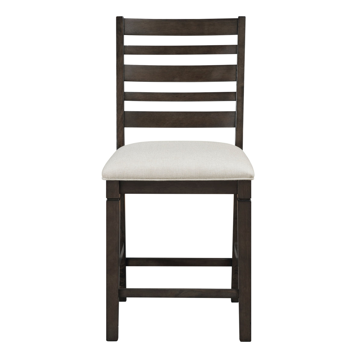 Counter Height Chairs Dining Room Wood Veneer Rustic Set of 8 Beige