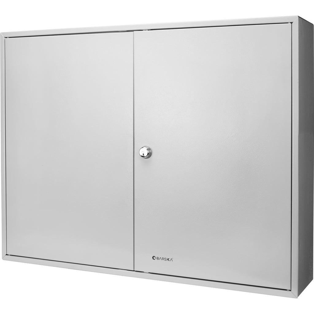 Adjustable Key Cabinet with Key Lock for Secure Storage, Gray Steel, 600-Key Capacity