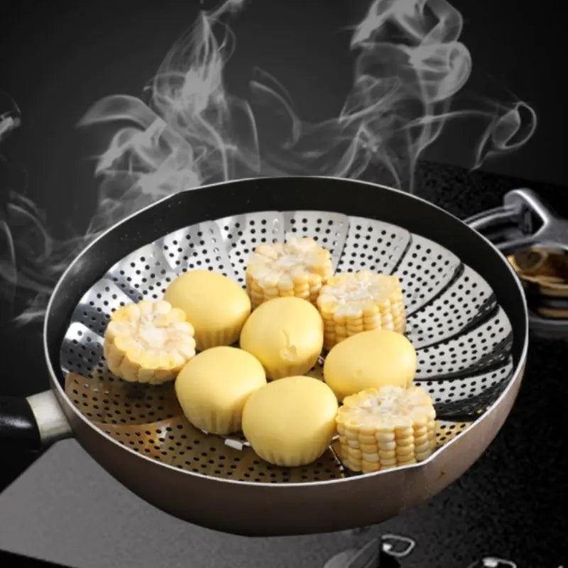 Stainless Steel Retractable Steam Cooking Basket