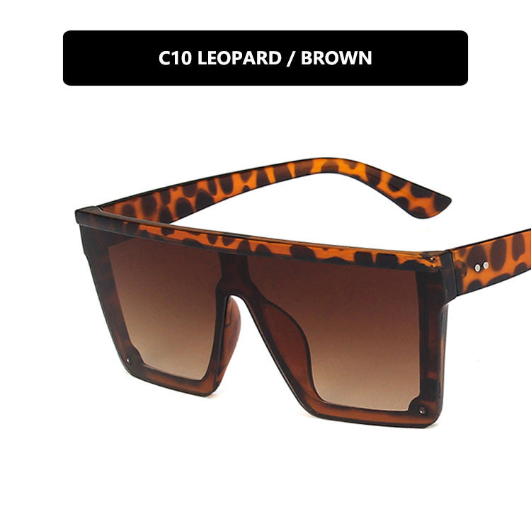 Retro Trend Large Frame Conjoined Sunshade Glasses