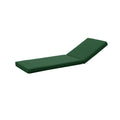 4' Thick Chaise Lounge Cushion In Green - Water Resistant Foldable 2-Section Design - For Poolside, Patio & Garden