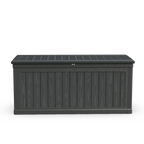 260 Gallon Large Outdoor Storage XXL Deck Box for Patio Furniture, Outdoor Cushions, Garden Tools and Sports/Pools Equipment, Waterproof Resin, Lockable, Black