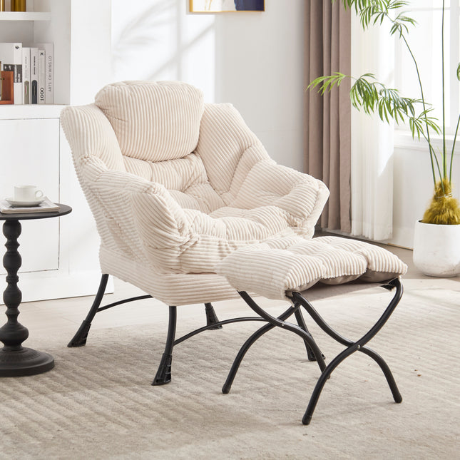 Modern Lounge Accent Chair with Armrests and a Side Pocket with Leisure
