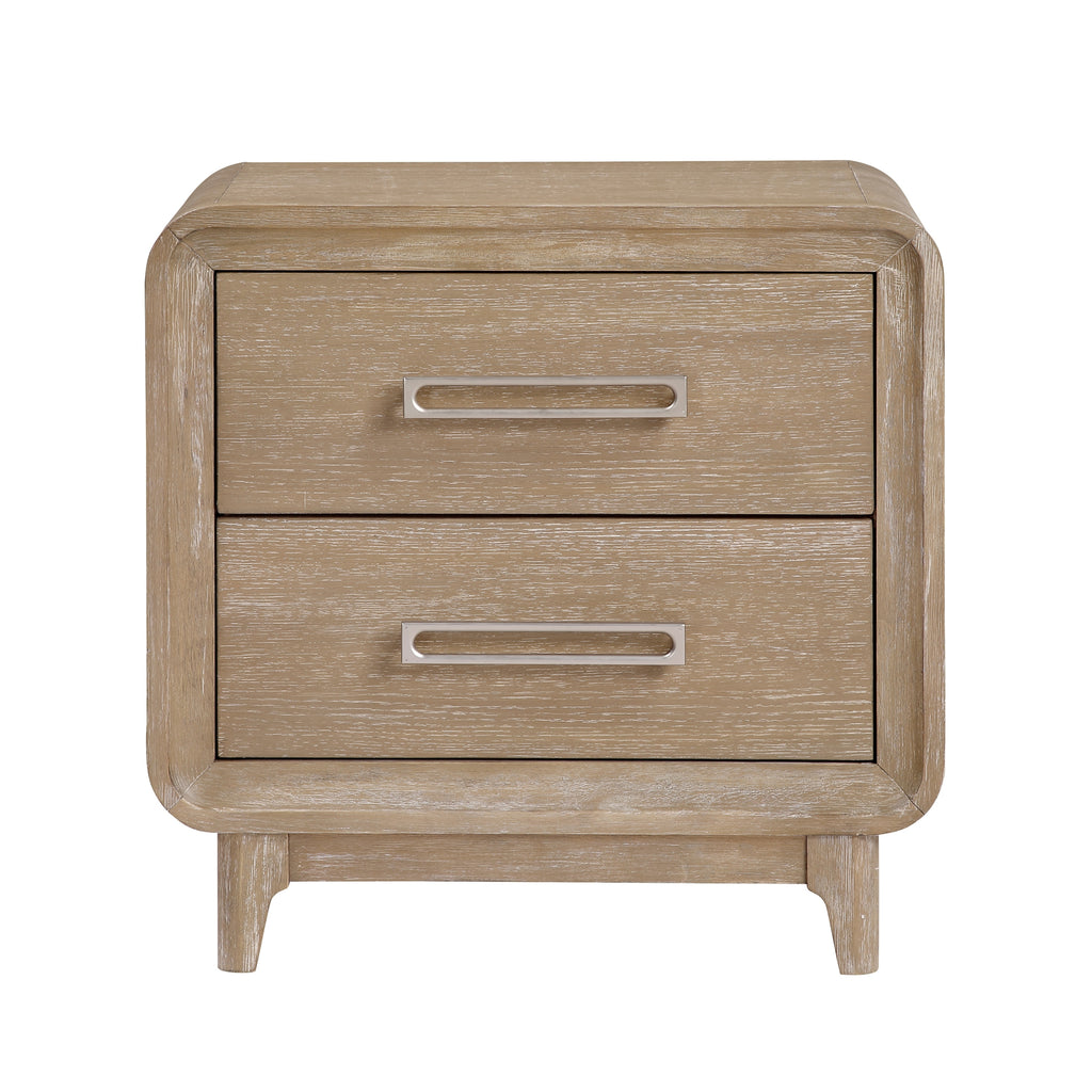 Nightstands Bedroom Engineered Wood Natural Set of 2