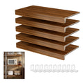( 24*16 INCH ) 5 Pcs Wire Shelf Covers, Foamed PVC Wire Rack Covers for Removable Closet (Not Wood), Pantry Shelves for Cabinet Bathroom Kitchen Shelving Decoration ( WALNUT Color )
