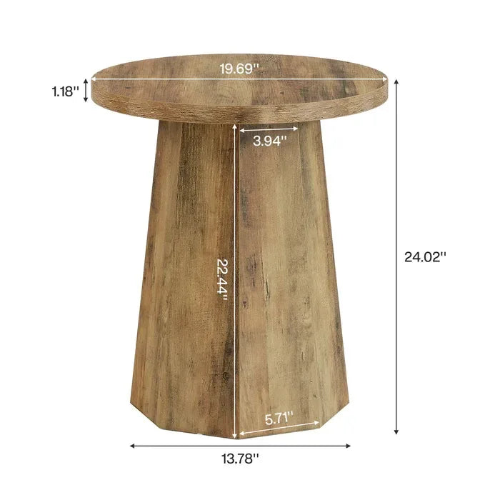 Wooden Coffee Table,Small End Table,Side Table,Round Reading Table - Eloy Royal