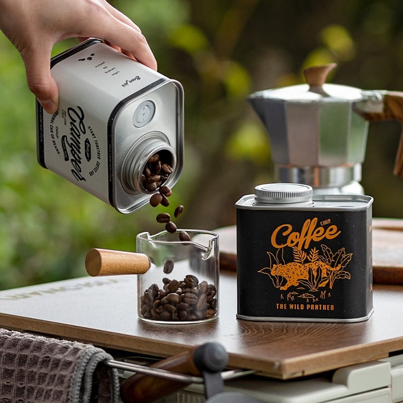 Coffee Bean Sealed Cans Outdoor Camping Tinplate Box Food Grade Packaging Storage Fresh-keeping Breathing Iron Cans - Eloy Royal