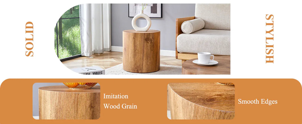 The cylindrical table with its patterned design can be easily integrated into a variety of interior styles, from coffee tables to small dining tables, workbenches or makeshift writing desks. - Eloy Royal