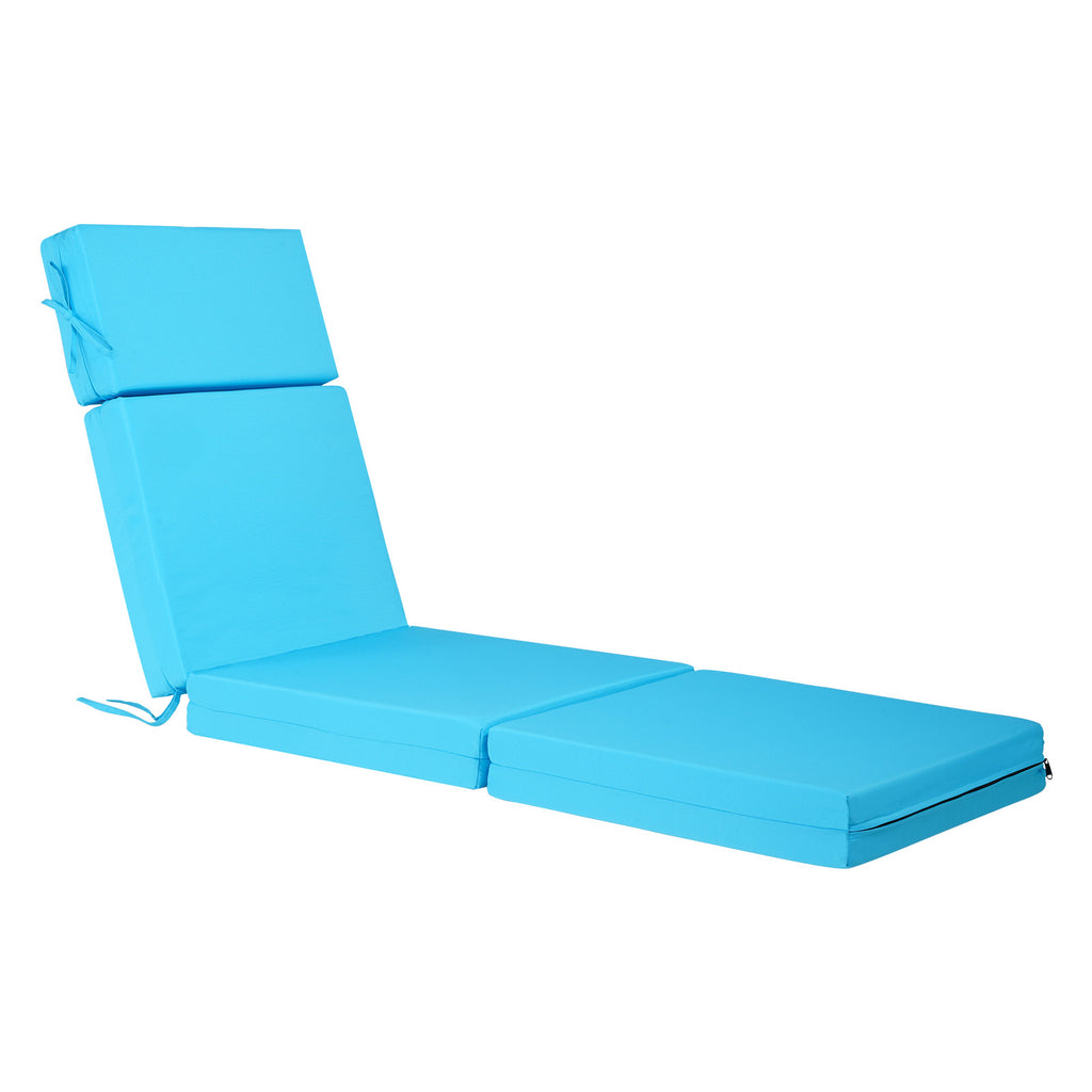 Set of 2 Outdoor Chaise Lounge Chair Cushions 72 x 21 in Waterproof Thick
