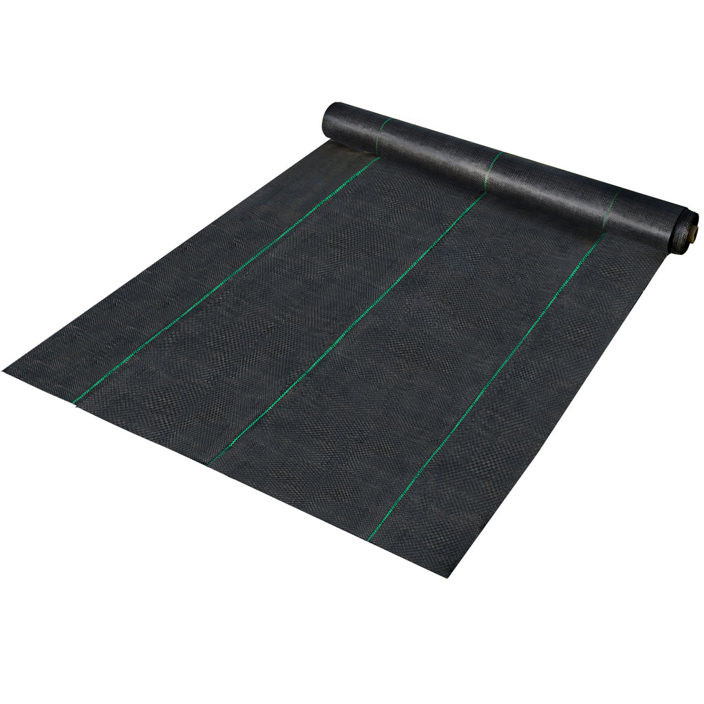 6FT300FT Premium Weed Barrier Fabric Heavy Duty 2.4OZ, Woven Weed Control Fabric, High Permeability Good for Flower Bed, Geotextile Fabric for Underlayment, Polyethylene Ground Cover