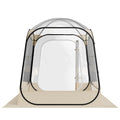 Pop up Sports Tent, 63x63 in Clear Bubble Tent for 2-4 Persons, Waterproof Outdoor Pod with Floor Mat & Top Cover, Garden Igloo Dome Tents Camping Shelter for Events Fishing Cheering