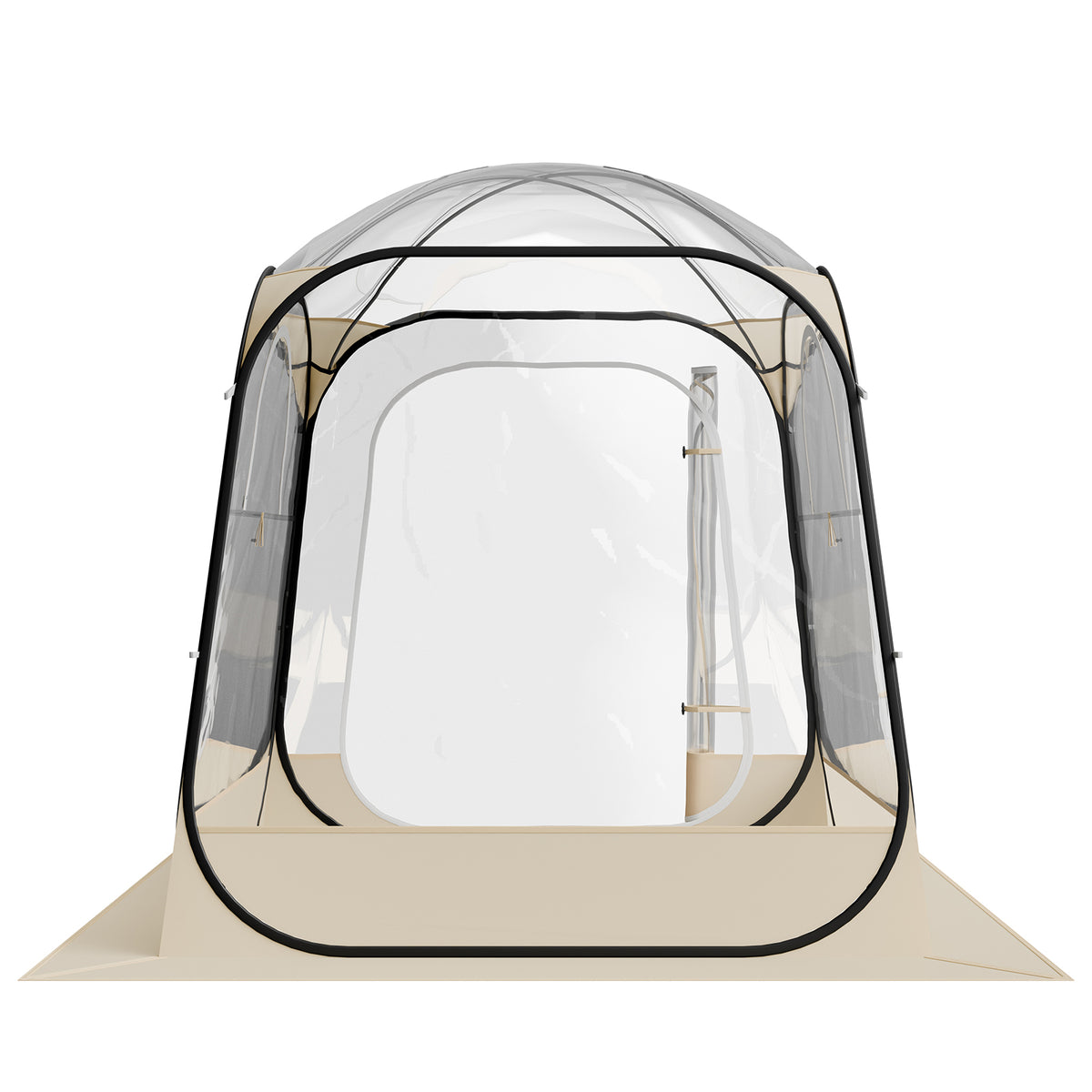 Pop up Sports Tent, 63x63 in Clear Bubble Tent for 2-4 Persons, Waterproof Outdoor Pod with Floor Mat & Top Cover, Garden Igloo Dome Tents Camping Shelter for Events Fishing Cheering