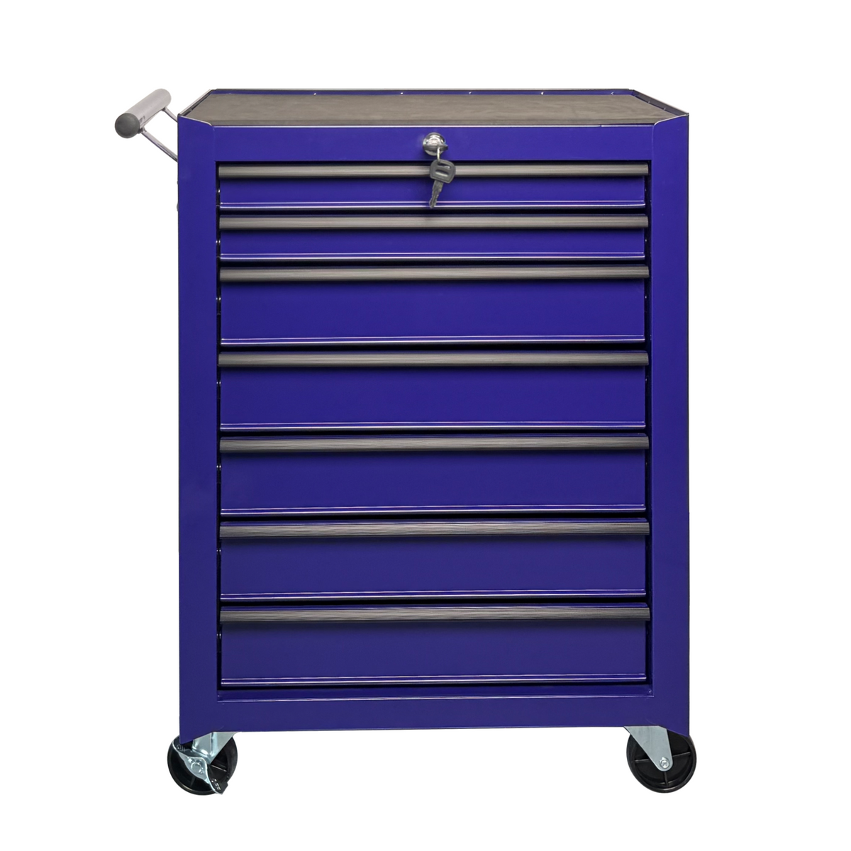 Rolling Metal Tool Chest with 7 Drawers, 20' 7-Drawer Tool Chest Cabinet with Ball Bearing Drawer Slides, Steel Tool Storage Box Organizer -PURPLE