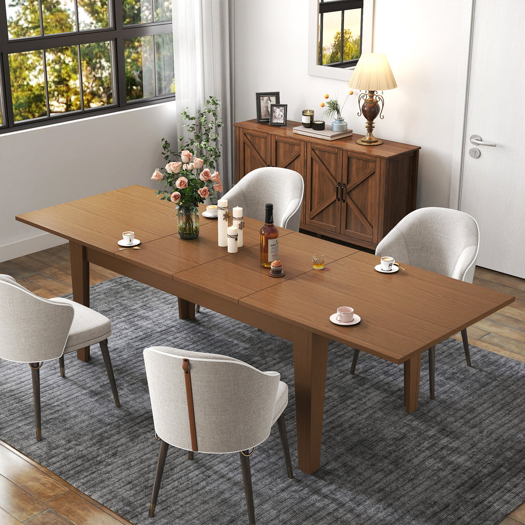 Dining Table , 106.3 in  Large Extendable Kitchen Table