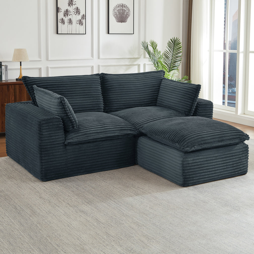 Loveseat Sofa, Cloud Boneless Couches for Living Room, Modern Modular Sectional Sofa, Oversized