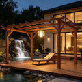 Wood Pergola, Outdoor Gazebo Grape Trellis with Stable Structure for Climbing Plant Support 10' x 13'