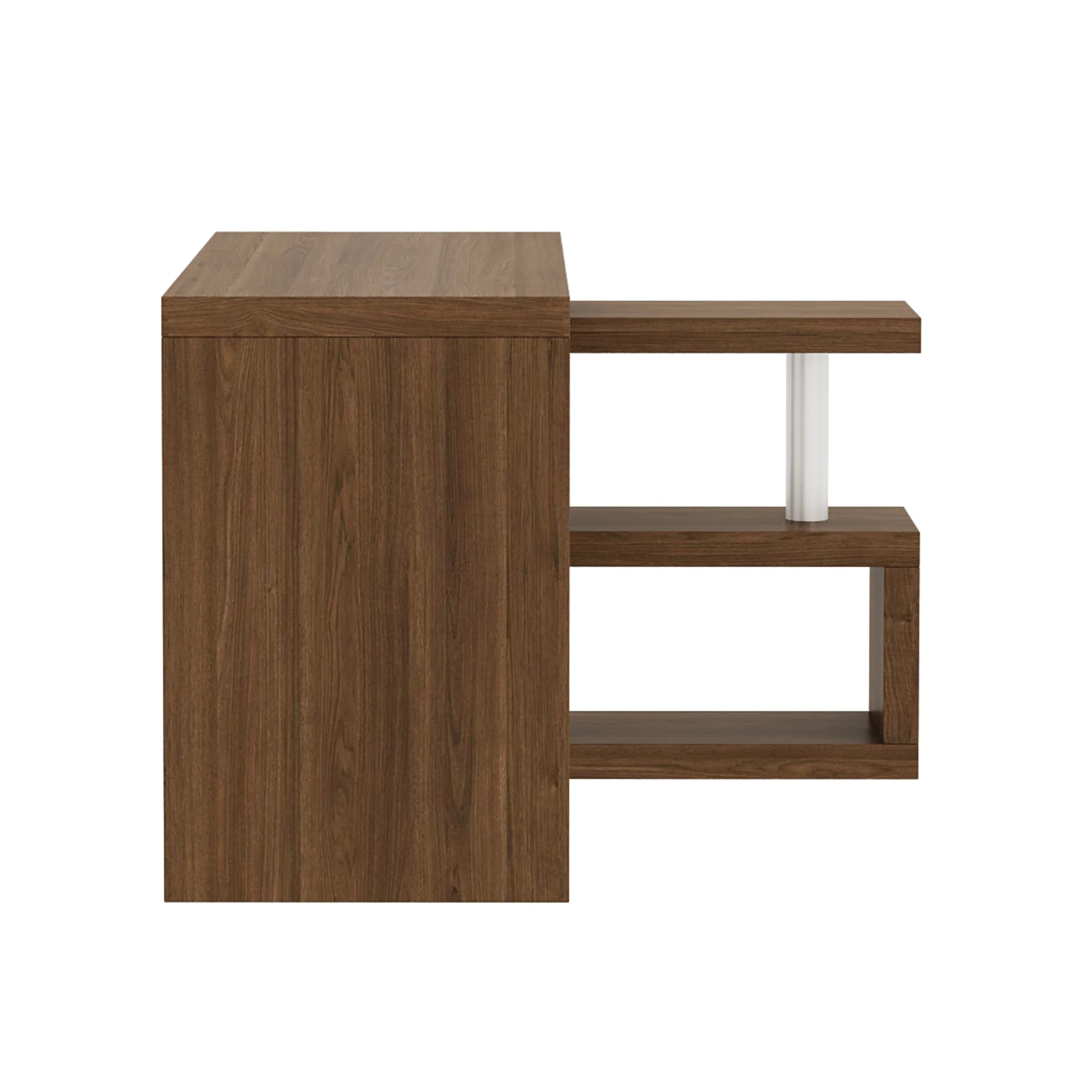 Modern 47'L Swivel Top Desk-Walnut - Eloy Royal