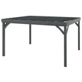 Patio Grape Vine Gazebo Outdoor Wooden Pergola with Open Roof for Climbing Plants, Gray Fir Wood Frame, 143.75' L x 118' W x 84.75' H