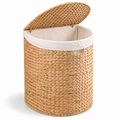 Judas Water Hyacinth Woven Full Oval Brown Laundry Hamper