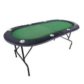 INO Design 73' Foldable Poker Table with Cup Holders #16364 Green