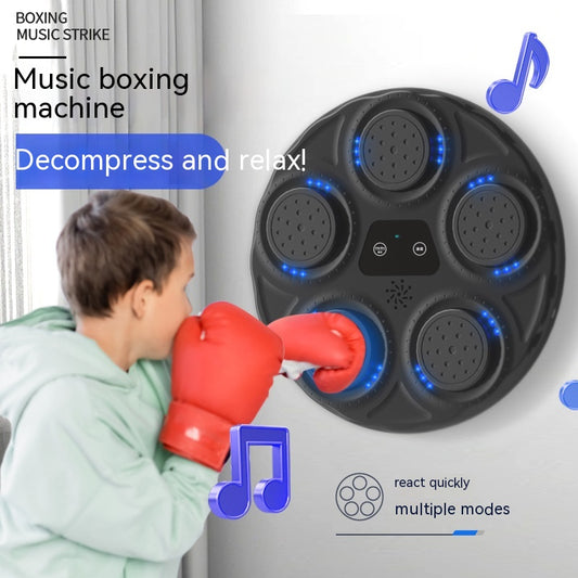 Children's Music Boxing Machine Blue Light Hitting Reaction Boxing Target Intelligent Electronic Wall Target - Eloy Royal