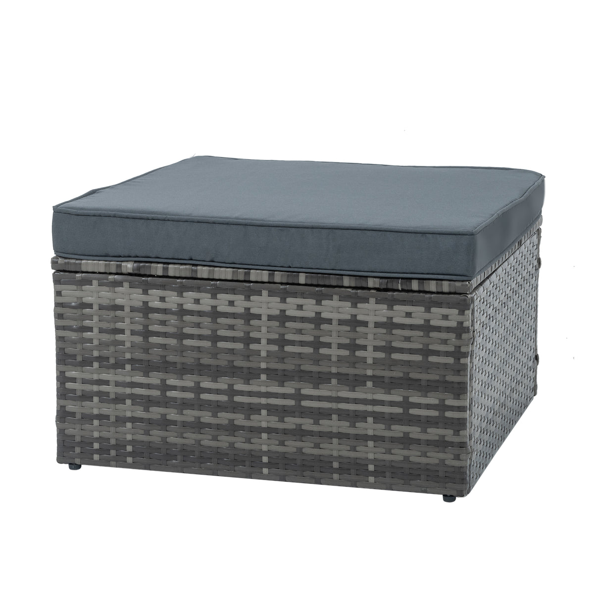 Alameda 5-Piece Wicker Set with Coffee Table, Dark Grey