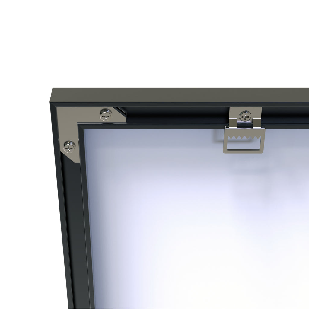 Jourdan Oversized Rectangular Wall Mirror, Black Aluminum, 60 x 36 in