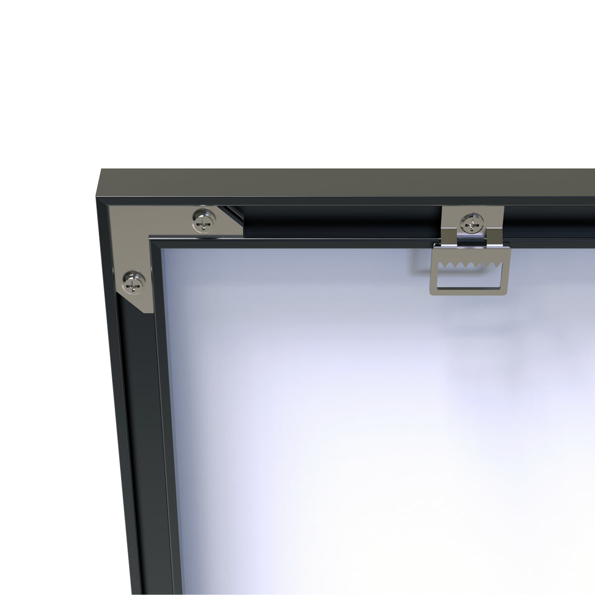 Jourdan Oversized Rectangular Wall Mirror, Black Aluminum, 60 x 36 in