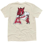 Houndstooth Clothing Co. Arkansas Razorback Leaner Tee Officially Licensed NCAA 100% Cotton Mens and Womens SM-2XL Ivory - Beige Ivory - Beige Large