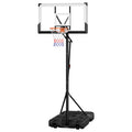 Portable Basketball Stand, 10 ft Height Adjustment Basketball Hoop & Goal, Portable Basketballs Hoop with 54 inch PC Backboard & Wheels for Kids, Teens, Adults in Driveways, Pools, Schools