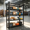 78'H 5-Tier Adjustable Heavy Duty Shelving Metal Mesh Storage Rack (3000 Lbs Loading Capacity) - Metal Shelf Organizer for Pantry, Garage, Kitchen - 48'W*18'D*78'H - Black